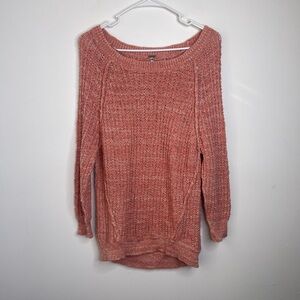 Free People Coral Knit Sweater size Small Petite